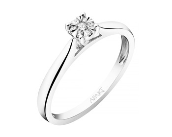 White Gold Diamond Earrings 0,06 ct - fineness 9 K