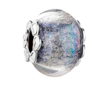 Stříbrný přívěsek beads se sklem murano