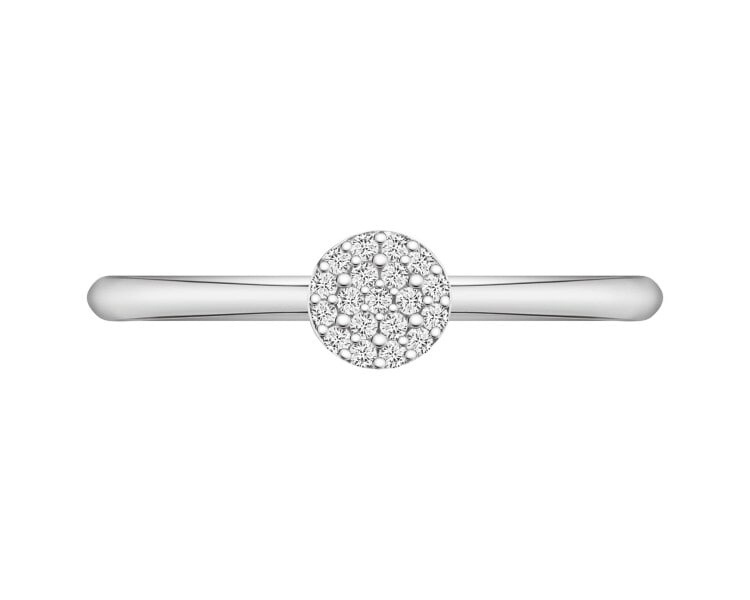 White Gold Diamond Ring - 0,06 ct - fineness 18 K