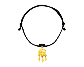 Bracelet with elements of yellow gold - dreamcatcher