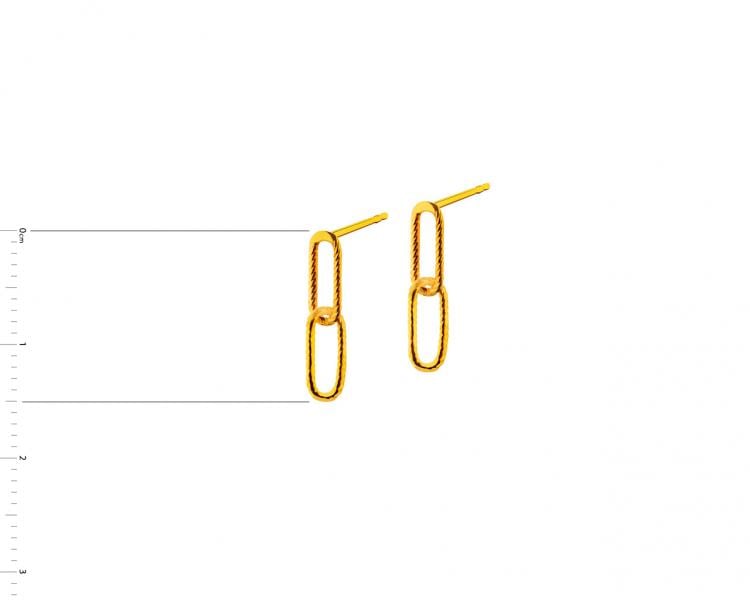 Złote kolczyki - paper clip