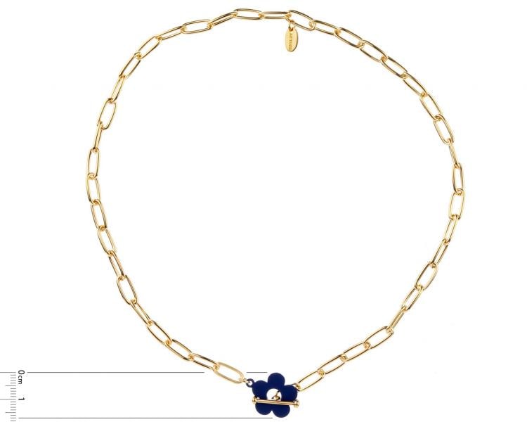 Brass Gold-Plated Necklace - Flower