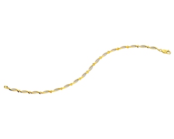 Bransoletka z żółtego złota z diamentami 0,09 ct - próba 585