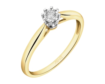 585  Ring with Diamond - 0,06 ct - fineness 585