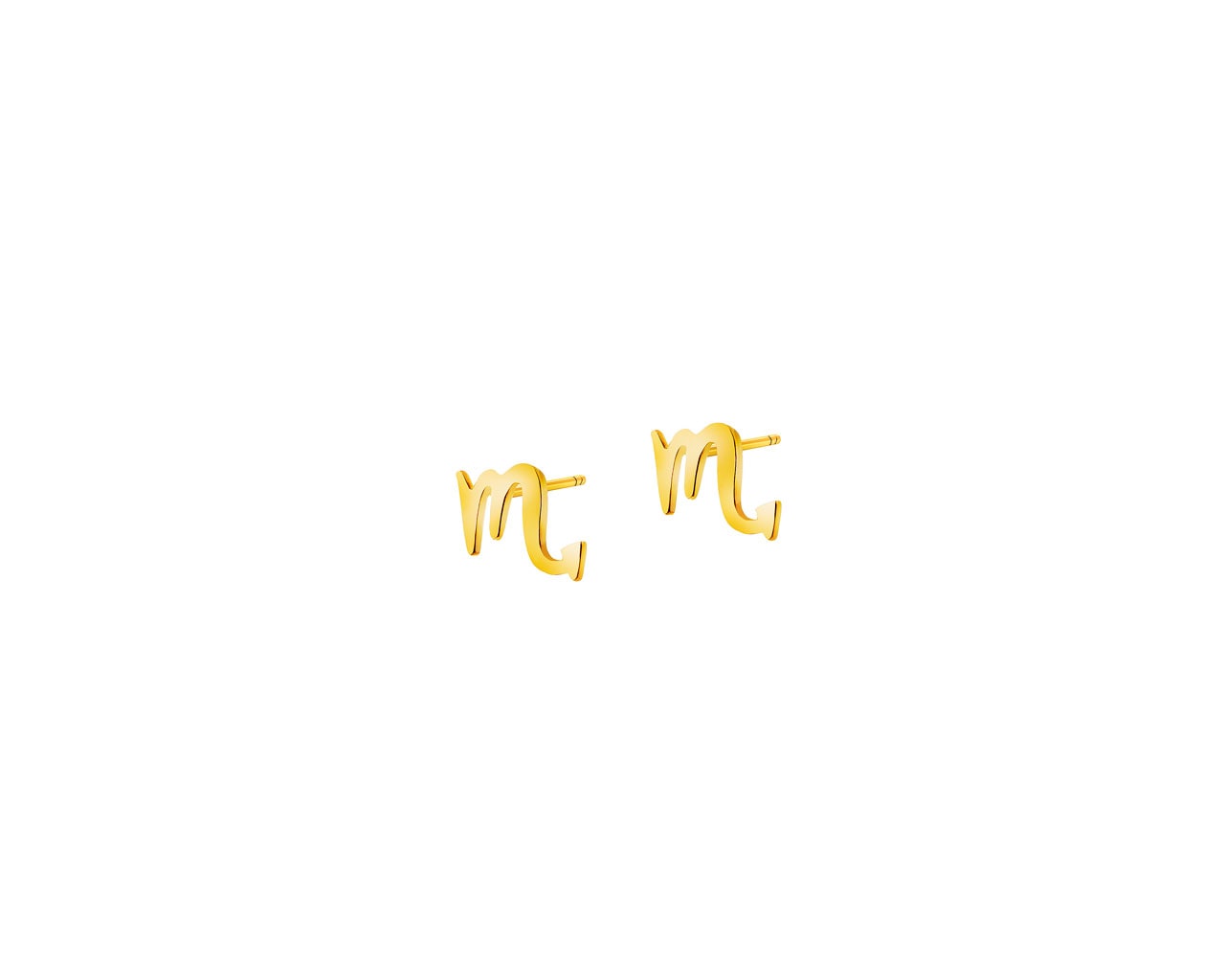 Złote kolczyki - znak zodiaku Skorpion