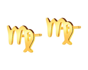 Złote kolczyki - znak zodiaku Panna