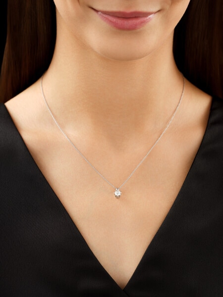 Přívěsek z bílého zlata s briliantem - SI1/H - 0,44 ct - ryzost 585