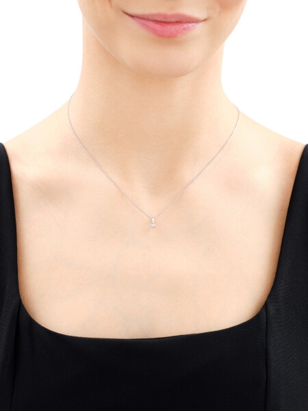 Zawieszka z białego złota z brylantem - 0,01 ct - próba 375