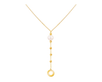 Złoty naszyjnik z perłą, ankier - koło, kulki></noscript>
                    </a>
                </div>
                <div class=