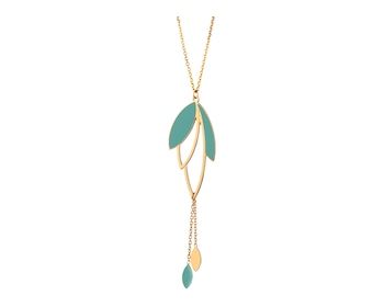 Yellow Gold Necklace with Enamel
