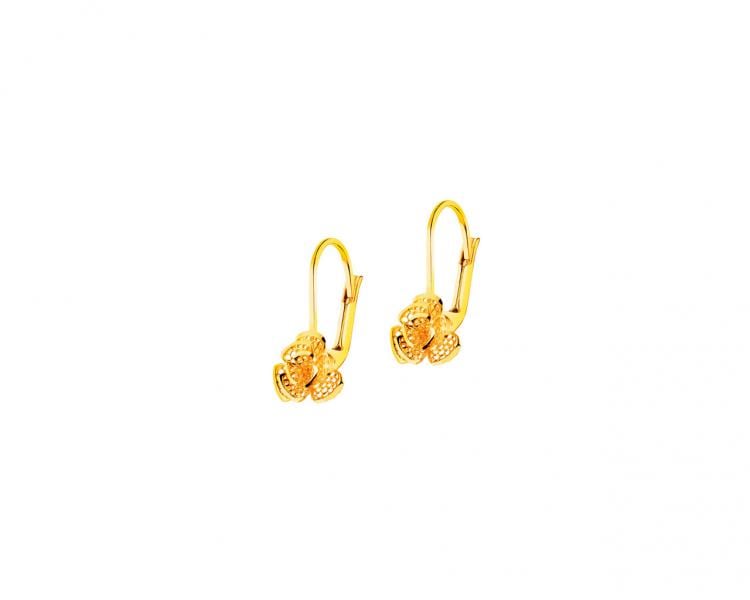 Yellow Gold Earrings - Flower