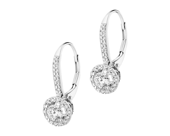 Náušnice z bílého zlata s brilianty - 0,86 ct - ryzost 750