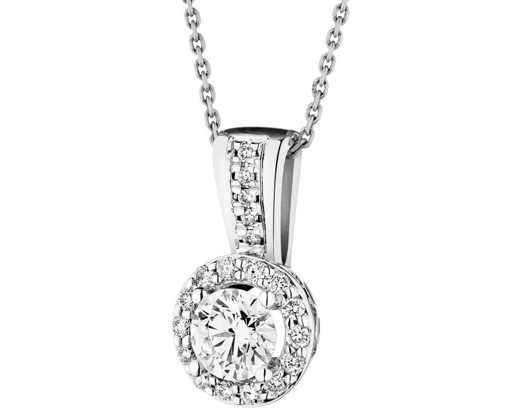 Přívěsek z bílého zlata s brilianty - 0,42 ct - ryzost 750