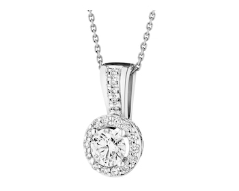 Přívěsek z bílého zlata s brilianty - 0,42 ct - ryzost 750