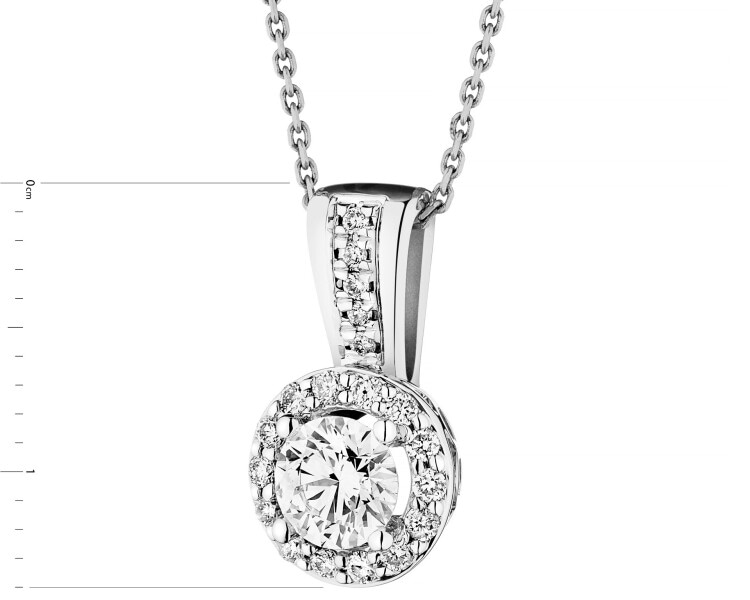 Přívěsek z bílého zlata s brilianty - 0,42 ct - ryzost 750