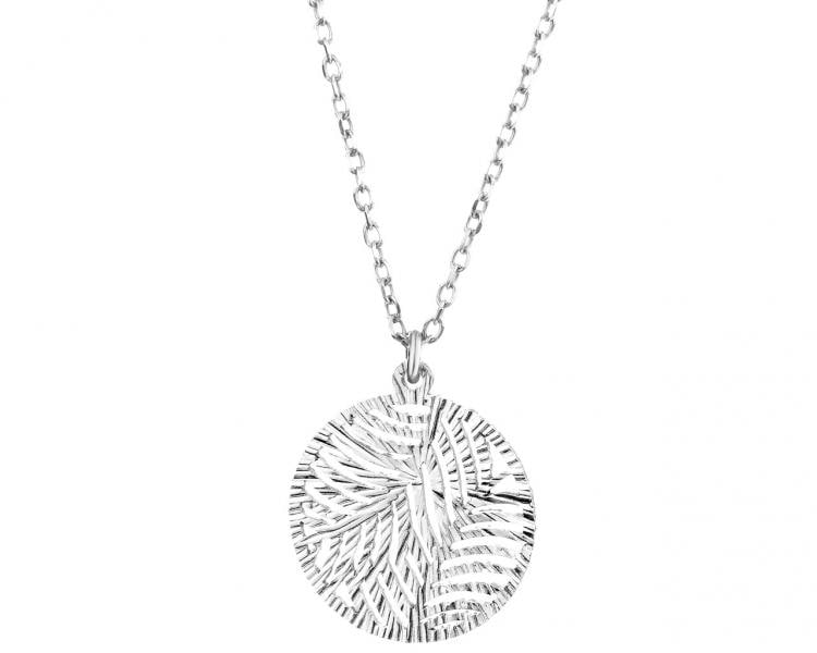Stříbrný náhrdelník - listy, kroužek