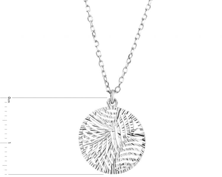 Stříbrný náhrdelník - listy, kroužek