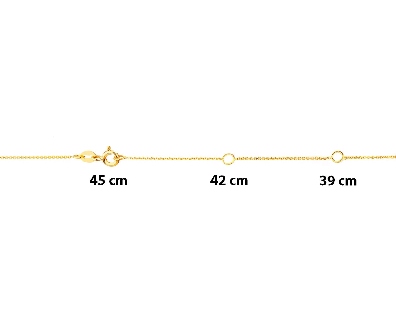 Naszyjnik z żółtego złota z diamentami - Ania, nieskończoność 0,01 ct - próba 375