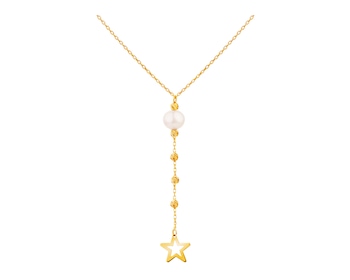 Złoty naszyjnik z perłą, ankier - gwiazda, kulki></noscript>
                    </a>
                </div>
                <div class=