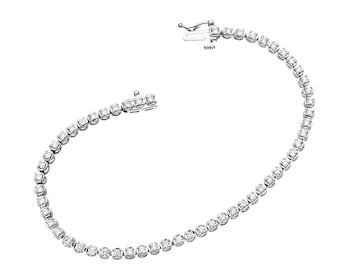 Náramek z bílého zlata s brilianty - 18 cm - 1,35 ct - ryzost 585