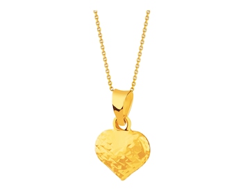 Yellow Gold Pendant - Heart