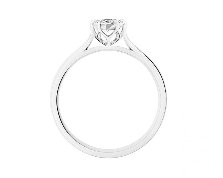 White gold ring with brilliant 0,41 ct - fineness 14 K