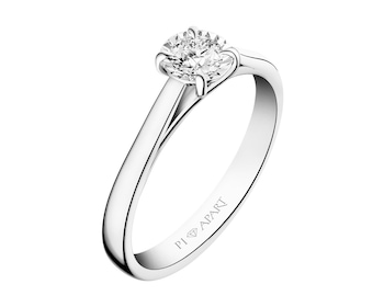 White gold ring with brilliant 0,23 ct - fineness 14 K