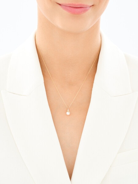 8 K Yellow Gold Set with Pearl