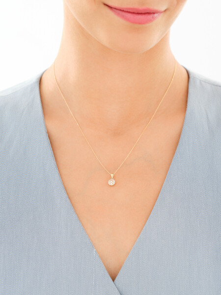 8 K Yellow Gold Set with Cubic Zirconia