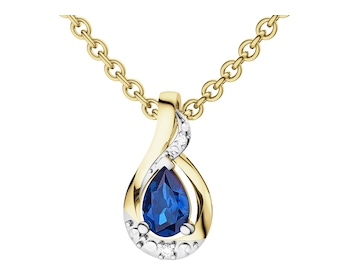 14 K Rhodium-Plated Yellow Gold Pendant  - fineness 14 K