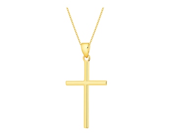 Yellow Gold Pendant - Cross