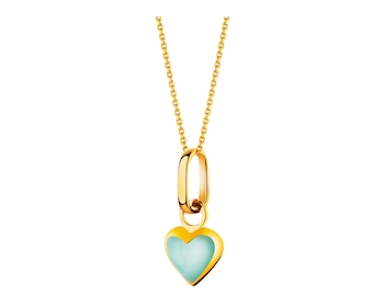 Yellow Gold Pendant with Enamel - Heart></noscript>
                    </a>
                </div>
                <div class=