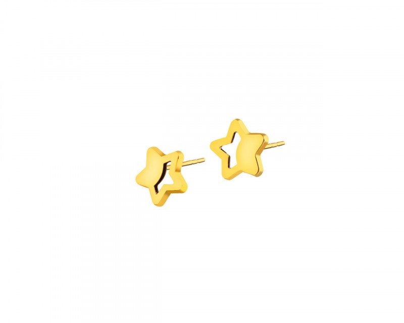Yellow Gold Earrings - Stars