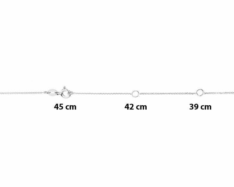 Naszyjnik z białego złota z diamentami - drzewko - 0,01 ct - próba 585