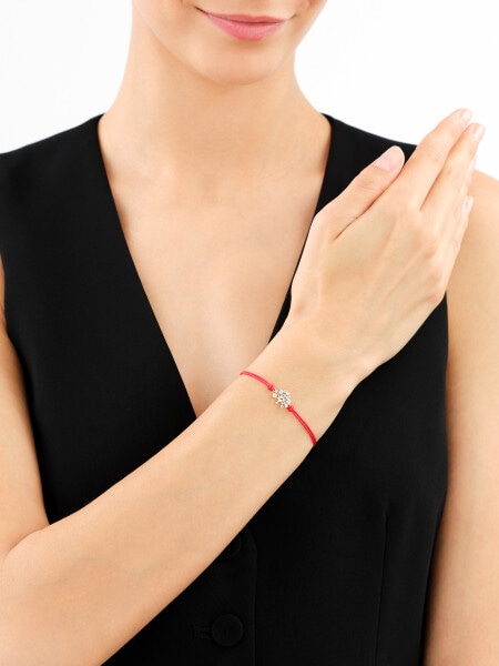 9 K Rhodium-Plated Yellow Gold Bracelet  - fineness 9 K