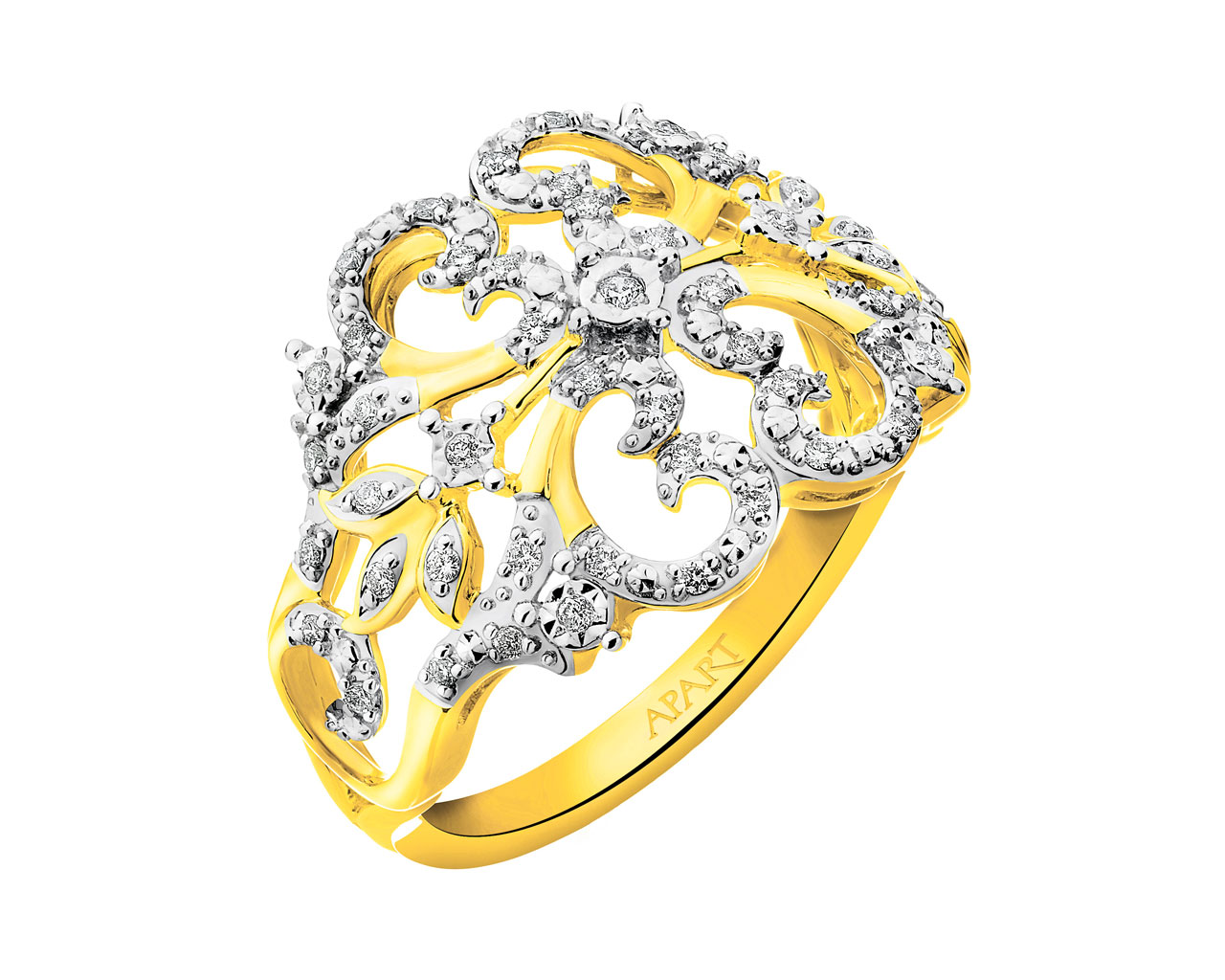 Zlatý prsten s brilianty 0,20 ct - ryzost 585