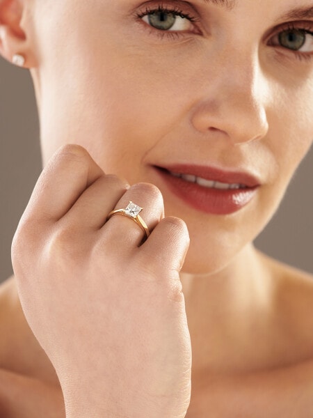 Zlatý prsten s diamantem 1 ct - ryzost 750