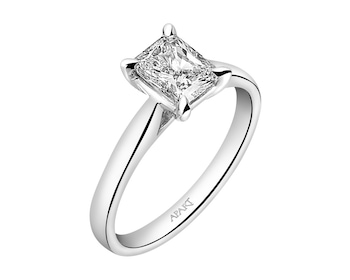 Prsten z bílého zlata s diamantem 1,01 ct - ryzost 750