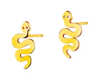 Złote kolczyki - węże 