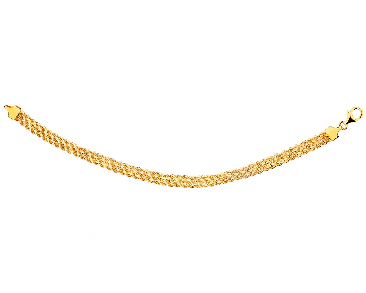 Złota bransoleta - kordel