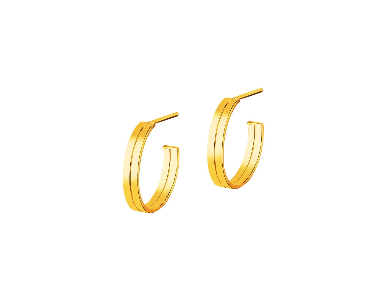 Zlaté náušnice - kroužky, 16 mm