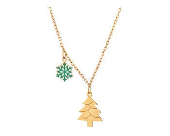 Pozlacený stříbrný náhrdelník - vánoční stromek, sněhová vločka ></noscript>
                    </a>
                </div>
                <div class=