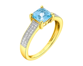 Zlatý prsten s diamanty a topazem 0,08 ct - ryzost 585></noscript>
                    </a>
                </div>
                <div class=