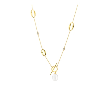 Zlatý náhrdelník s diamanty a perlou 0,01 ct - ryzost 585></noscript>
                    </a>
                </div>
                <div class=