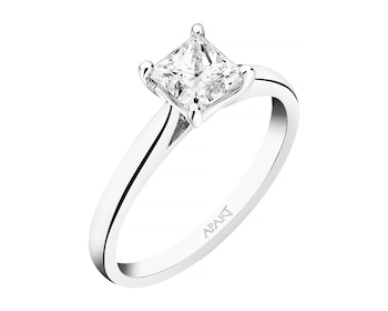 Prsten z bílého zlata s diamantem - SI1/H - 1,00 ct - ryzost 585