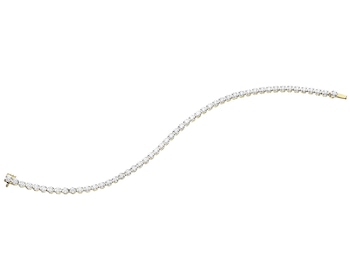 Bransoletka z żółtego złota z brylantami - 18 cm - 3,00 ct - próba 585