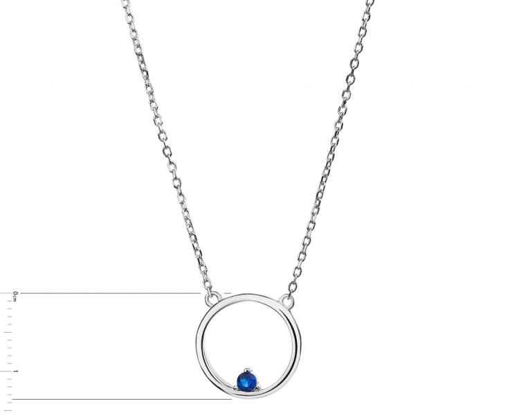 Stříbrný náhrdelník se zirkonem - kroužek