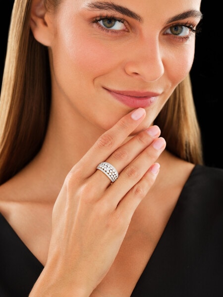 Yellow gold ring with diamonds - 1,50 ct - fineness 14 K
