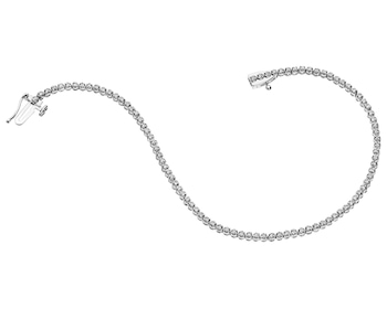Náramek z bílého zlata s diamanty - 18 cm - 0,50 ct - ryzost 585