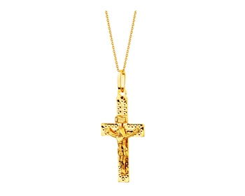 Złota zawieszka - krzyż z wizerunkiem Chrystusa></noscript>
                    </a>
                </div>
                <div class=